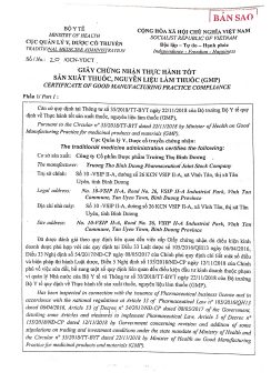 chứng chỉ trường thọ bình dương