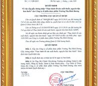 giấy phép GMP trường thọ bình dương